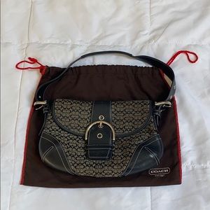 Coach leather and canvas purse